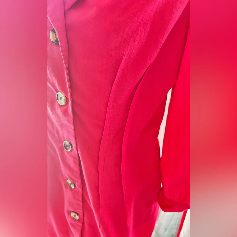 SHEIN button up fitted dress size Large fits more like small/medium - Picture 5 of 5